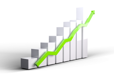 Das Bild zeigt einen grafischen Zinseszinsverlauf